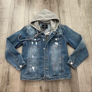 NWT Men’s Hooded Denim Jacket